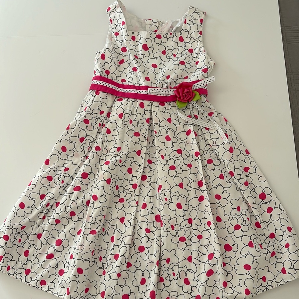 Sweet summer sleeveless dress 100% cotton size 6